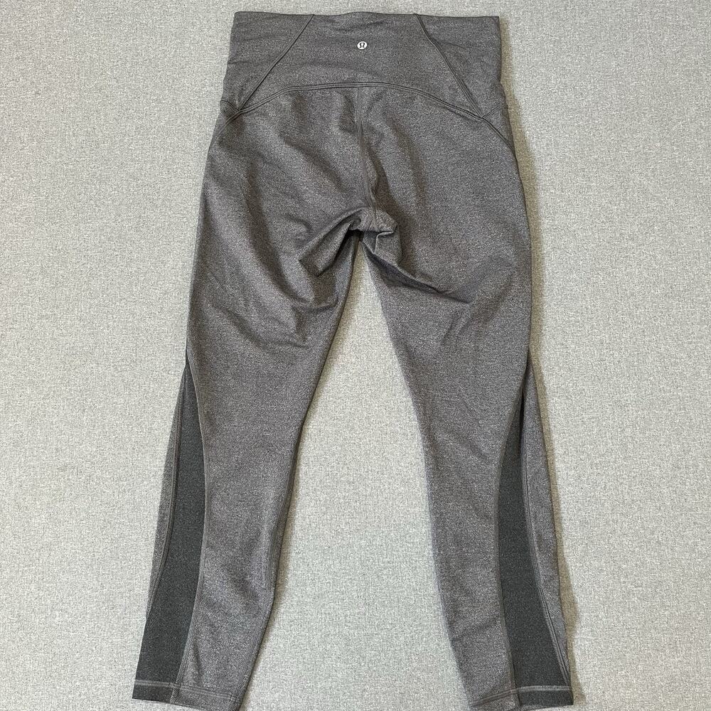 Lululemon Train Times 7/8 Pant Leggings Heathered Black Women's Size 10